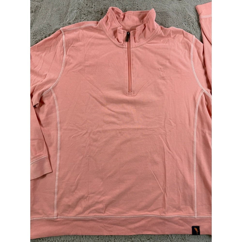 Margaritaville Island Reserve Mens Coral Quarter Zip Pullover‎ Sweatshirt XXL - Picture 9 of 10